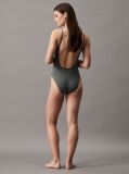 Green Low Back Swimsuit - CK Micro Belt  Women