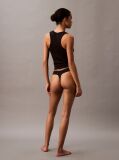 Black Low Rise Thong - Icon Logo Lace  Women