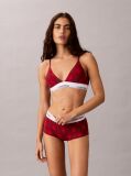 Red Lightly Lined Triangle Bralette - Icon Cotton Modal  Women
