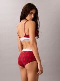 Red Lightly Lined Triangle Bralette - Icon Cotton Modal  Women