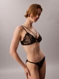 Black Unlined Triangle Bra - CK Black Floral Lace  Women