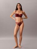 Red Lightly Lined Balconette - CK Black Floral Lace  Women
