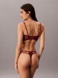 Red Lightly Lined Balconette - CK Black Floral Lace  Women