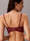 Red Lightly Lined Balconette - CK Black Floral Lace  Women