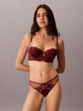 Red Thong - CK Black Floral Lace  Women
