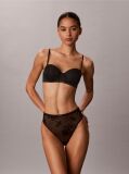 Black High Leg Thong - Icon Lace  Women
