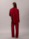 Red Satin Sheen Print Pyjama Shirt  Women