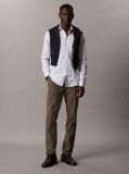 Blue Slim Cotton Stretch Stripe Shirt  Men