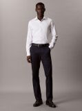 White Slim Cotton Stretch Collar Shirt  Men