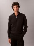 Black Quarter Zip Jumper  Men