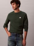 Green Long Sleeve Waffle T-shirt  Men