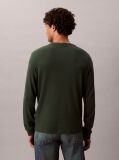 Green Long Sleeve Waffle T-shirt  Men