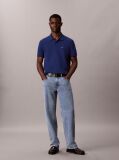 Blue Cotton Piqué Polo Shirt  Men