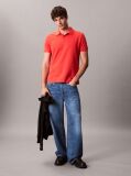 Κόκκινο Polo T-Shirt Από Βαμβάκι Πικέ  Άνδρας