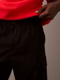 Black Straight Cotton Cargo Pants  Men