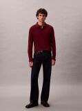 Red Long Sleeve Polo Shirt  Men