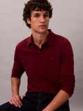 Red Long Sleeve Polo Shirt  Men