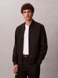 Black Relaxed Bomber Jacket  Men