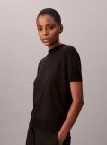 Black Lyocell Mock Neck T-Shirt  Women