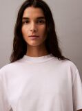 White Lyocell Mock Neck T-Shirt  Women