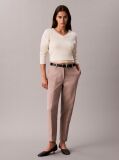 Pink Cotton Stretch Straight Fit Chino Pants  Women