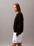 Black Cotton Terry Sweatshirt  Women
