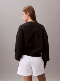 Black Cotton Terry Sweatshirt  Women