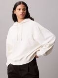 White Terry Cotton Sweatshirt  Women