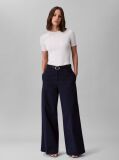 Blue Relaxed Straight Chino Trousers  Women