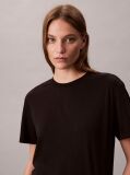 Black Short Sleeve Supima Jersey Logo T-Shirt  Women