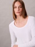 White Scoop Neck Top  Women