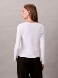 White Scoop Neck Top  Women