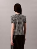 Black Knit Cap Sleeve Baby Tee  Women