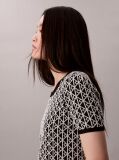 Black Knit Cap Sleeve Baby Tee  Women