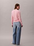 Pink Merino Wool Crew Neck Jumper  Women