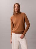 Brown Merino Roll Neck Jumper  Women