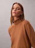 Brown Merino Roll Neck Jumper  Women