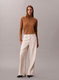 Brown Merino Roll Neck Jumper  Women