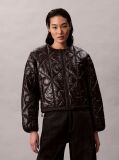 Black Reversible Logo Quilted Jacket  Women