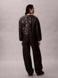 Black Reversible Logo Quilted Jacket  Women