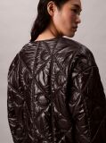 Black Reversible Logo Quilted Jacket  Women