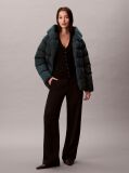 Green Shine Wrap Puffer Jacket  Women