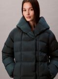 Green Shine Wrap Puffer Jacket  Women