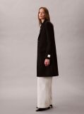 Black Wool Blend Tailored Coat  Women