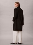 Black Wool Blend Tailored Coat  Women