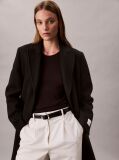 Black Wool Blend Tailored Coat  Women