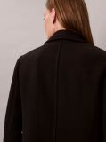 Black Wool Blend Tailored Coat  Women