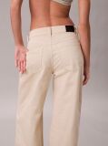 White Super Wide Leg Twill Trousers  Women