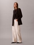 Beige Faux Leather 5-Pocket Trousers  Women