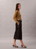 Black Faux Leather Midi Skirt  Women